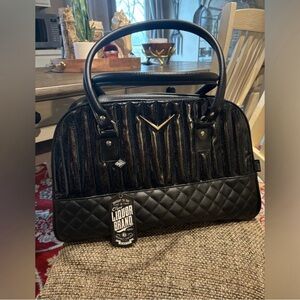 Brand new! Retro LiquorBrand black sparkle weekender bag 🖤✨🖤✨